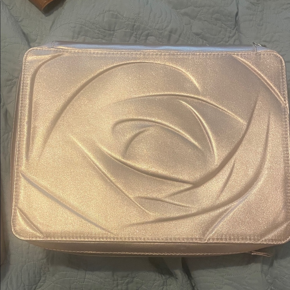 Lancome large makeup bag in rose gold